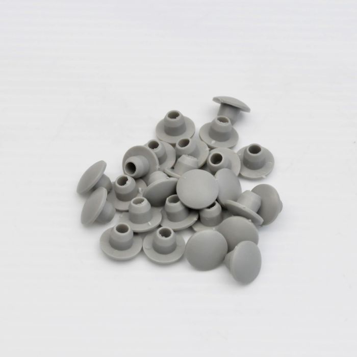 Cache vis en plastique gris (D/E/F) / Ø 42,4/48,3/60,3 mm